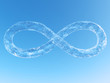 Water in 3D Infinity Symbol Shape Water in 3D Infinity Symbol Shape