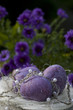 Easter still life with white pearls