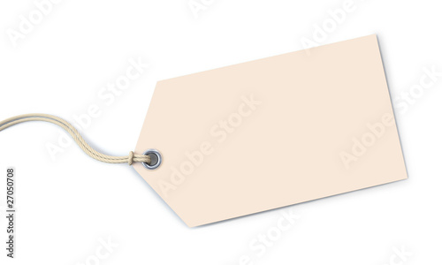 Illustration: Off-white tag on white background Off-white tag on white background