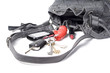 lipstick, phona and keys out of handbag lipstick, phona and keys out of handbag