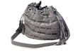 grey handbag isolated over white grey handbag isolated over white