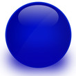 Blauer Button