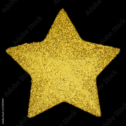 black and gold stars background. Gold Effect Festive Star with