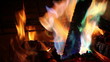 Fire Burning with Rainbow of Colors
