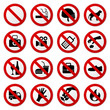Vector: Prohibited No Stop Sign Prohibited No Stop Sign