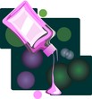 Hair cleaning shampoo in a colour behind Hair cleaning shampoo in a colour behind