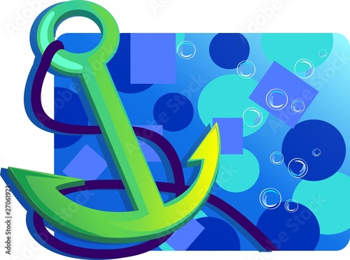 Illustration: Anchor with rope Anchor with rope