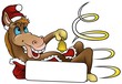 Illustration: Christmas Horse - colored cartoon illustration Christmas Horse - colored cartoon illustration