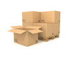 Pallet with cardboard boxes