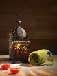 Arab lamp whit a candle in the hammam