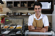 portrait of a waiter at the cafe