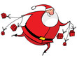 Running Santa with gifts