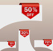 Red discount labels