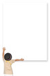 back child with white frame portrait