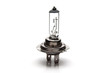 car headlight lamp on white background .