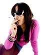 Teenage Girl Smoking. Model Released