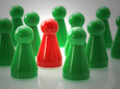 Red Leader in the Spotlight - Business Concept