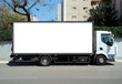 White Truck with Blank panel