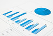 Blue chart and numbers