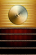 Music Background with Golden Disc