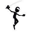 3d man ninja, holding a katana:)
