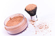 makeup brush and powder
