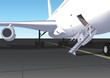 Airplane on an airport runway
