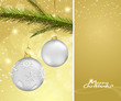 christmas background with ball decorations and copyspace christmas background with ball decorations and copyspace