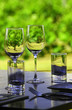 wine glass on table