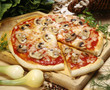 Pizza with mushrooms