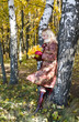 The girl in autumn wood
