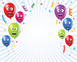 balloons party background vector kids