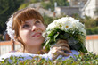 Bride with bouquet