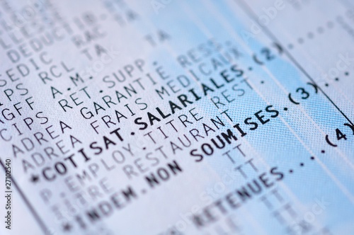 Photo: Détail Bulletin de salaire Détail Bulletin de salaire