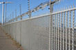 Security Fence with Barbed Wire