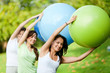 Photo: Pilates class outdoors Pilates class outdoors