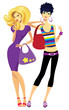 two fashion women