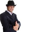Young stylish businessman with hat