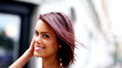 Beautiful young woman walking on the street - Outdoor