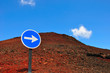 schild am vulkan