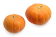 Two pumpkins isolated on white background Two pumpkins isolated on white background