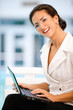 Portrait of charming dark-haired woman Portrait of charming dark-haired woman