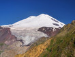 High mountain with snow