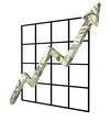 Illustration: dollar graph up dollar graph up
