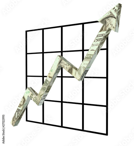 Illustration: dollar graph up dollar graph up