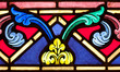 Colorful colorful glass in the church. Colorful colorful glass in the church.