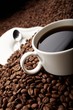 coffee beans with white cup