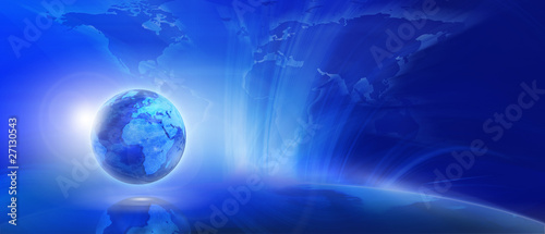 Illustration: Blue internet background (Global and Communication concept) Blue internet background (Global and Communication concept)