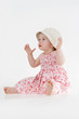 Little girl in flowered dress