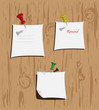 vector sticker on wooden background